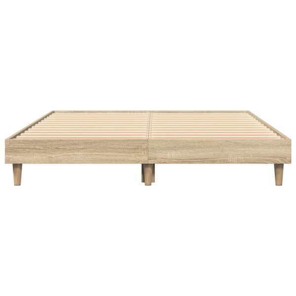 vidaXL Cadre de lit sans matelas ch&ecirc;ne sonoma 120x200 cm