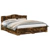 vidaXL Cadre de lit Ch&ecirc;ne fum&eacute; 200 x 200 cm Bois d'ing&eacute;nierie