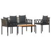 vidaXL Ensemble de meubles d'ext&eacute;rieur 4 pc Gris et Gris fonc&eacute;