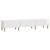 vidaXL Meuble TV 147 x 34,5 x 30 cm Blanc brillant Bois d'ing&eacute;nierie