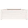 vidaXL Cadre de lit sans matelas avec tiroirs blanc