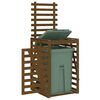 vidaXL Abri pour poubelle sur roulettes marron miel bois massif de pin