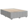 vidaXL Sommier &agrave; lattes de lit avec matelas Gris clair 140x200cm Tissu