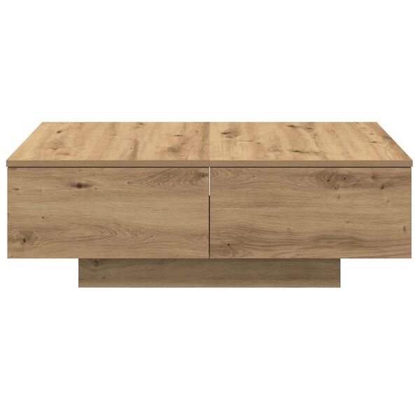 vidaXL Table basse ch&ecirc;ne artisanal 90x60x31 cm bois d'ing&eacute;nierie
