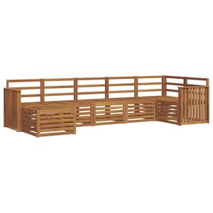 vidaXL Ensemble de canap&eacute;s d'ext&eacute;rieur 7 pc Naturel