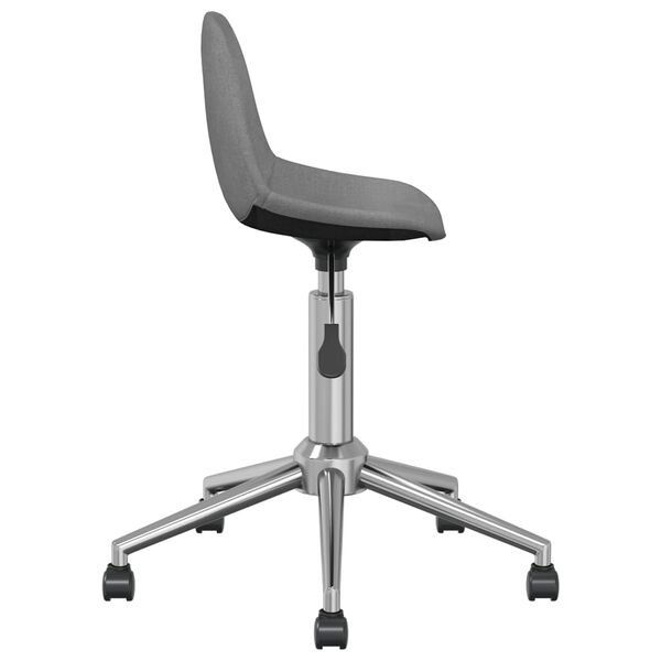 vidaXL Chaise pivotante de bureau Gris clair Tissu