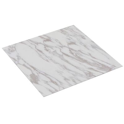 vidaXL Dalles de plancher PVC autoadhésif 5,11 m² blanc marbre