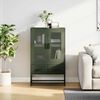 vidaXL Buffet haut vert olive 68x39 x111,5 cm acier