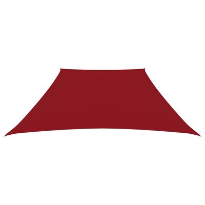 vidaXL Voile de parasol Tissu Oxford trapèze 3/5x4 m Rouge
