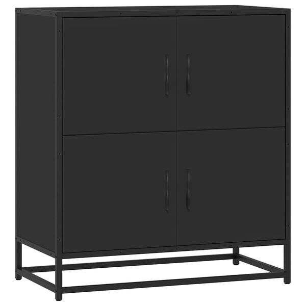 vidaXL Buffet noir 68x35x76 cm bois d'ing&eacute;nierie