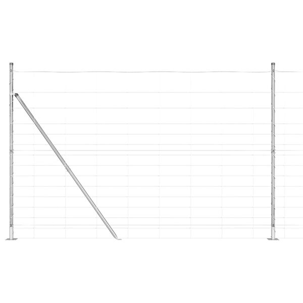 vidaXL Poteau de cl&ocirc;ture. Galvanis&eacute; 25 x 1,6 m Acier