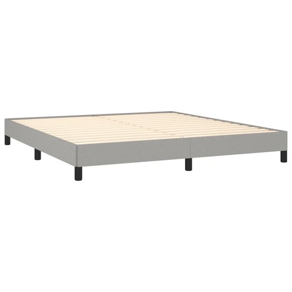 vidaXL Cadre de lit sans matelas gris clair 160x200 cm tissu
