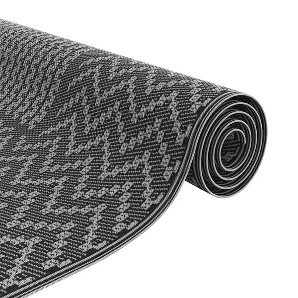 vidaXL Tapis d'ext&eacute;rieur ARAKIL Noir et gris 250 x 250 cm PP