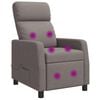 vidaXL Fauteuil de massage inclinable Taupe Tissu