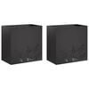 vidaXL Cache-pot de jardin 2 pc Noir 50 x 30 x 49 cm