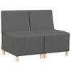 vidaXL Unit&eacute; de Sofa Modulaire Sans Accoudoirs 2 pcs Gris fonc&eacute;