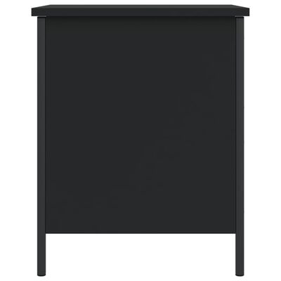 vidaXL Banc de rangement noir 40x42,5x50 cm bois d'ingénierie