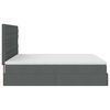 VidaXL Cadre de lit ottoman avec matelas gris fonc&eacute; 200x200cm tissu