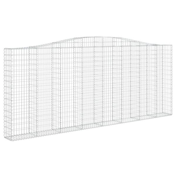 vidaXL Paniers &agrave; gabions arqu&eacute;s 8 pcs 400x30x160/180 cm Fer galvanis&eacute;