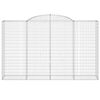 vidaXL Paniers &agrave; gabions arqu&eacute;s 3 pcs 300x50x180/200 cm fer galvanis&eacute;