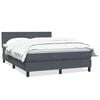 vidaXL Sommier &agrave; lattes de lit et matelas gris fonc&eacute; 160x210cm velours