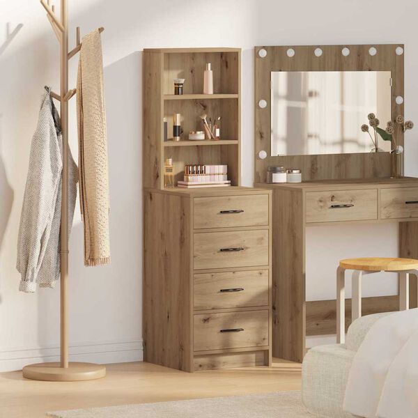 vidaXL Haut Armoire ch&ecirc;ne artisanal 40 x 41 x 135 cm Bois d'ing&eacute;nierie