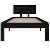 vidaXL Cadre de lit sans matelas noir 75x190 cm