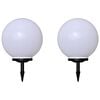 vidaXL 2 pcs Lampes d'all&eacute;e d'ext&eacute;rieur &agrave; LED 40 cm et piquet au sol