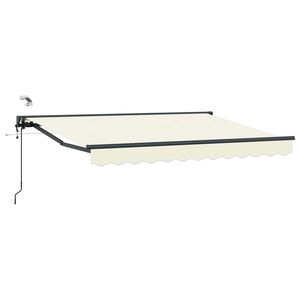 vidaXL Auvent r&eacute;tractable &eacute;lectrique Cr&egrave;me et Anthracite 2,5 x 2 m