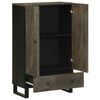 vidaXL Buffet noir 60x33x100 cm bois de manguier massif