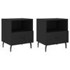 vidaXL Tables de chevet 2 pcs noir 40x35x47,5 cm bois d&rsquo;ing&eacute;nierie