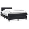vidaXL Sommier &agrave; lattes de lit avec matelas noir 120x210 cm velours