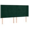 vidaXL T&ecirc;te de lit avec oreilles Vert fonc&eacute; 183x16x118/128 cm Velours