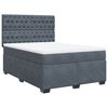 vidaXL Sommier &agrave; lattes de lit et matelas Gris fonc&eacute; 160x200cm Velours