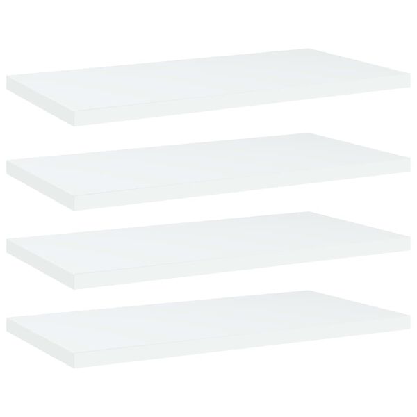 vidaXL Panneaux de biblioth&egrave;que 4 pcs blanc bois d&rsquo;ing&eacute;nierie