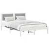 vidaXL Cadre de lit Gris clair 140 x 200 cm Pin massif