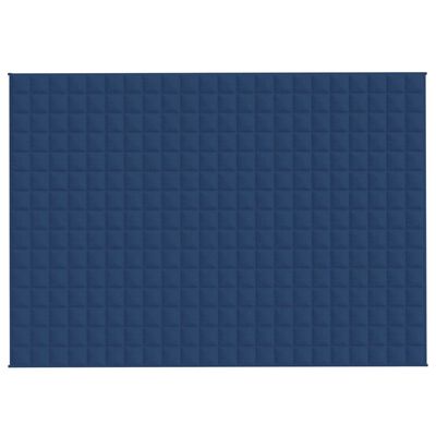 vidaXL Couverture lestée Bleu 155x220 cm 7 kg Tissu