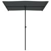 vidaXL Parasol de jardin avec mât en aluminium 180x110 cm anthracite