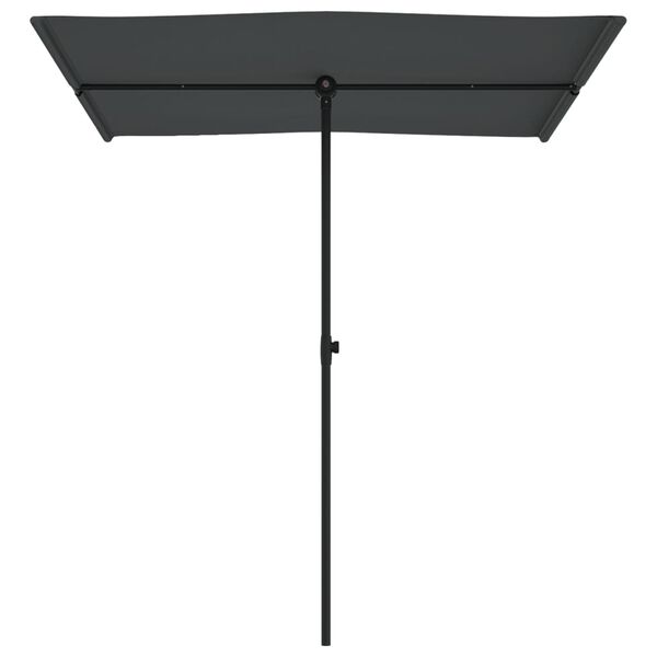 vidaXL Parasol de jardin avec mât en aluminium 180x110 cm anthracite