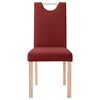 vidaXL Chaises &agrave; manger lot de 6 rouge bordeaux tissu