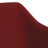 vidaXL Chaises pivotantes &agrave; manger lot de 2 Rouge bordeaux Velours