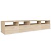 vidaXL Meubles TV 2 pcs Bois d&rsquo;ing&eacute;nierie 95x35x36 cm Ch&ecirc;ne