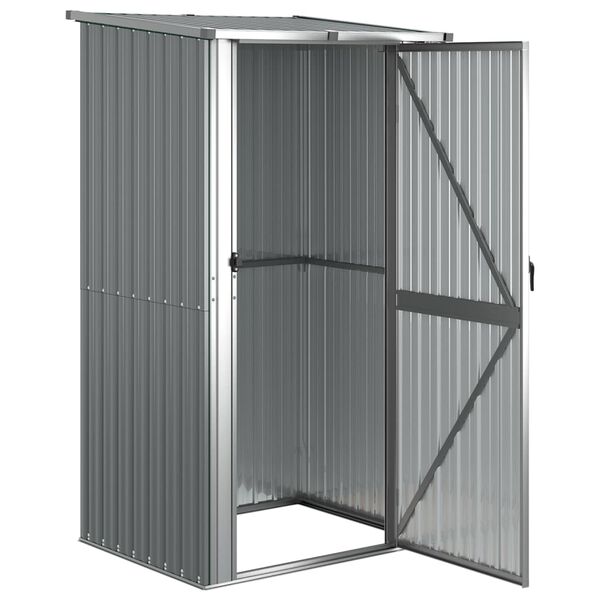 vidaXL Abri de jardin Gris 118,5x97x209,5 cm Acier galvanis&eacute;