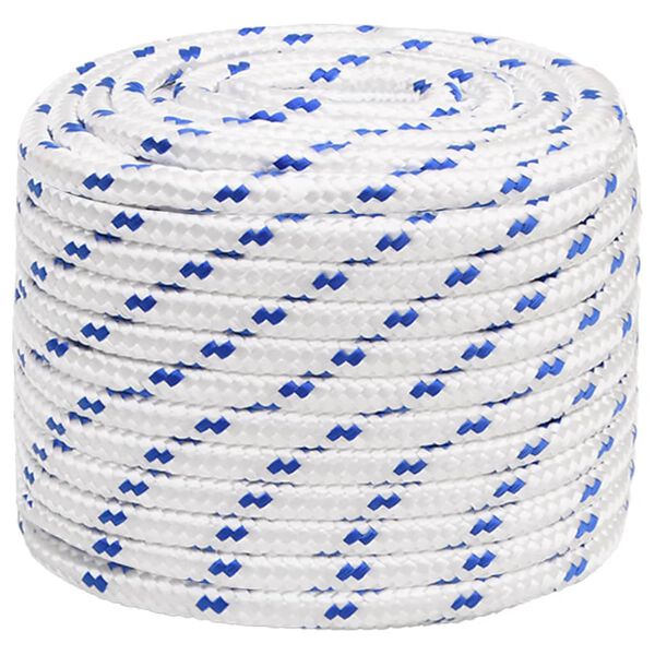 vidaXL Corde de bateau Blanc 16 mm 100 m Polypropyl&egrave;ne