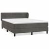 vidaXL Sommier &agrave; lattes de lit et matelas Gris fonc&eacute; 140x200cm Velours