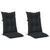 vidaXL Ensemble de coussins de chaise &agrave; dossier haut 2 pcs