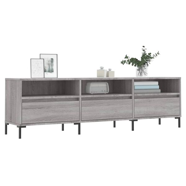 vidaXL Meuble TV sonoma gris 150x30x44,5 cm bois d'ingénierie