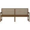 vidaXL Banc de jardin marron miel 203,5x48x91,5 cm bois de pin massif