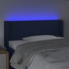 vidaXL T&ecirc;te de lit &agrave; LED Bleu 93x16x78/88 cm Tissu