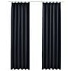 vidaXL Rideaux occultants avec crochets 2 pcs Anthracite 140x245 cm